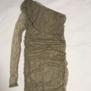 Gold lace party dress